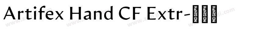 Artifex Hand CF Extr字体转换